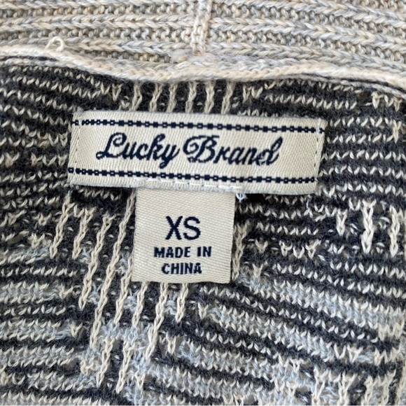 Lucky Brand open cardigan with waterfall front, in 💯 cotton - Picture 13 of 15